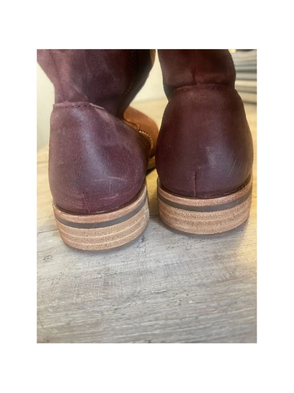 Kork-Ease Addison Over the Knee Suede Campus Riding Boot Rust 7 Distressed NEW!